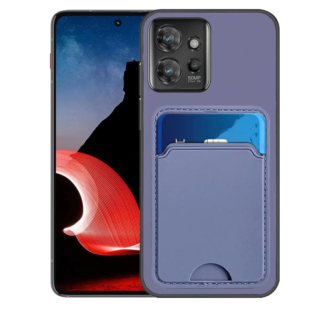 Covthch Compatible with Motorola Think Phone Case Motorola ThinkPhone Phone Case Think Phone Case ThinkPhone 2023 Case [2In 1 Wallet Cover with Credit Card Holder Silicone Rubber Slim Thin] -Purple