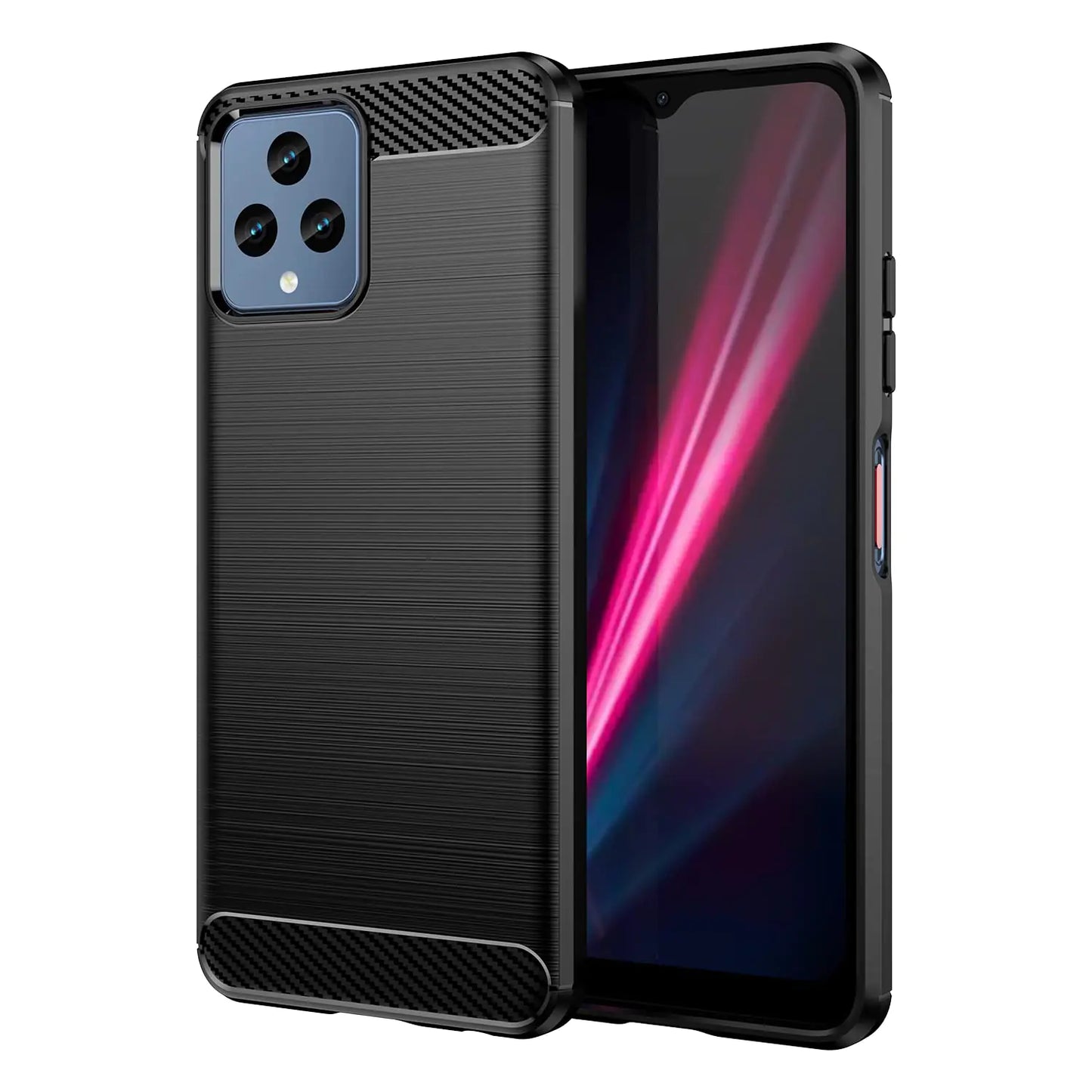 Aikcks for T-Mobile Revvl 6X 5G (2023) Phone case: Shockproof Phone case - Anti Drop Protection Phone case Shock Absorption Flexible TPU Carbon Fiber Protection Phone case - Revvl 6 5G case (Black)